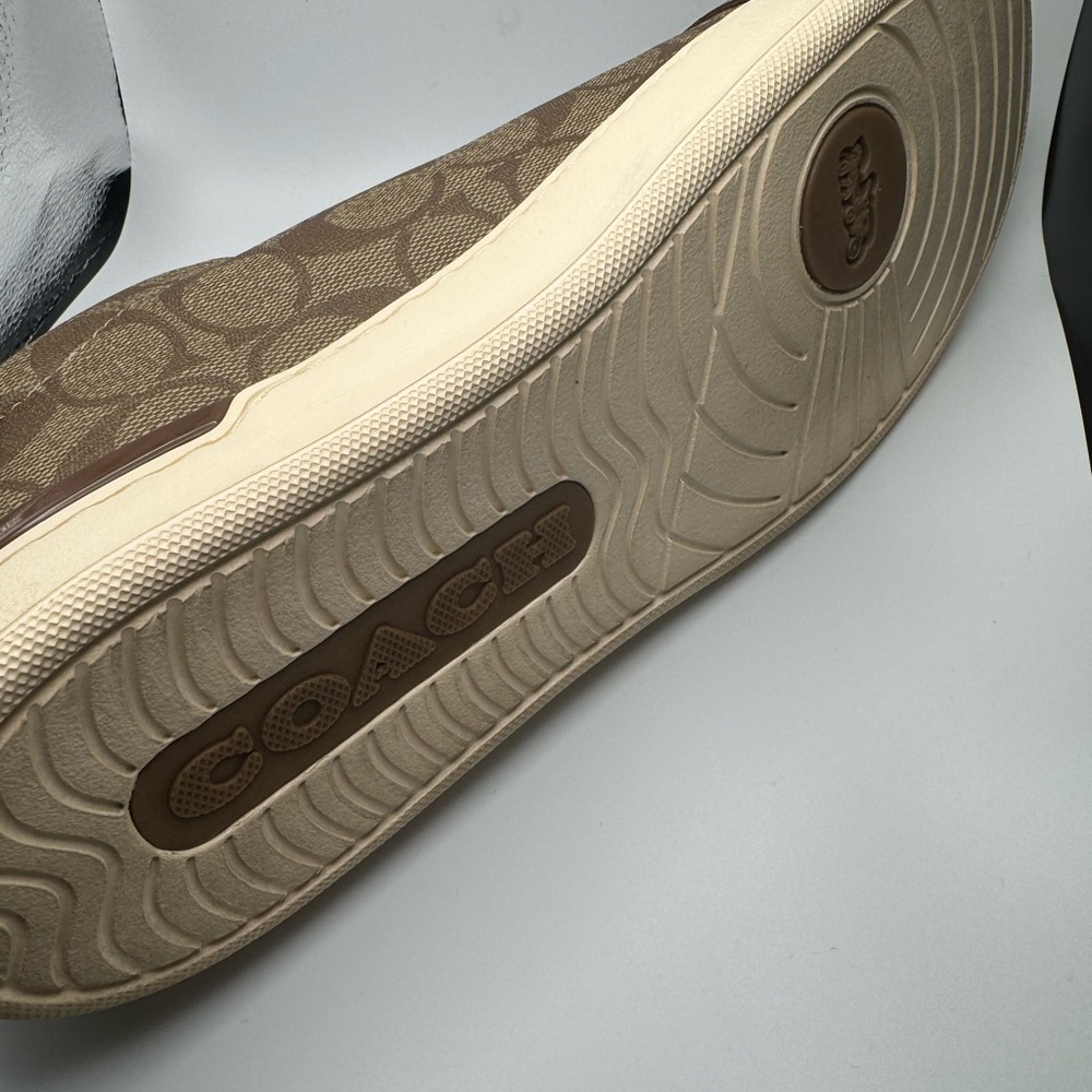 Coach Brown and Cream Suede Sneakers - Picture 11 of 12